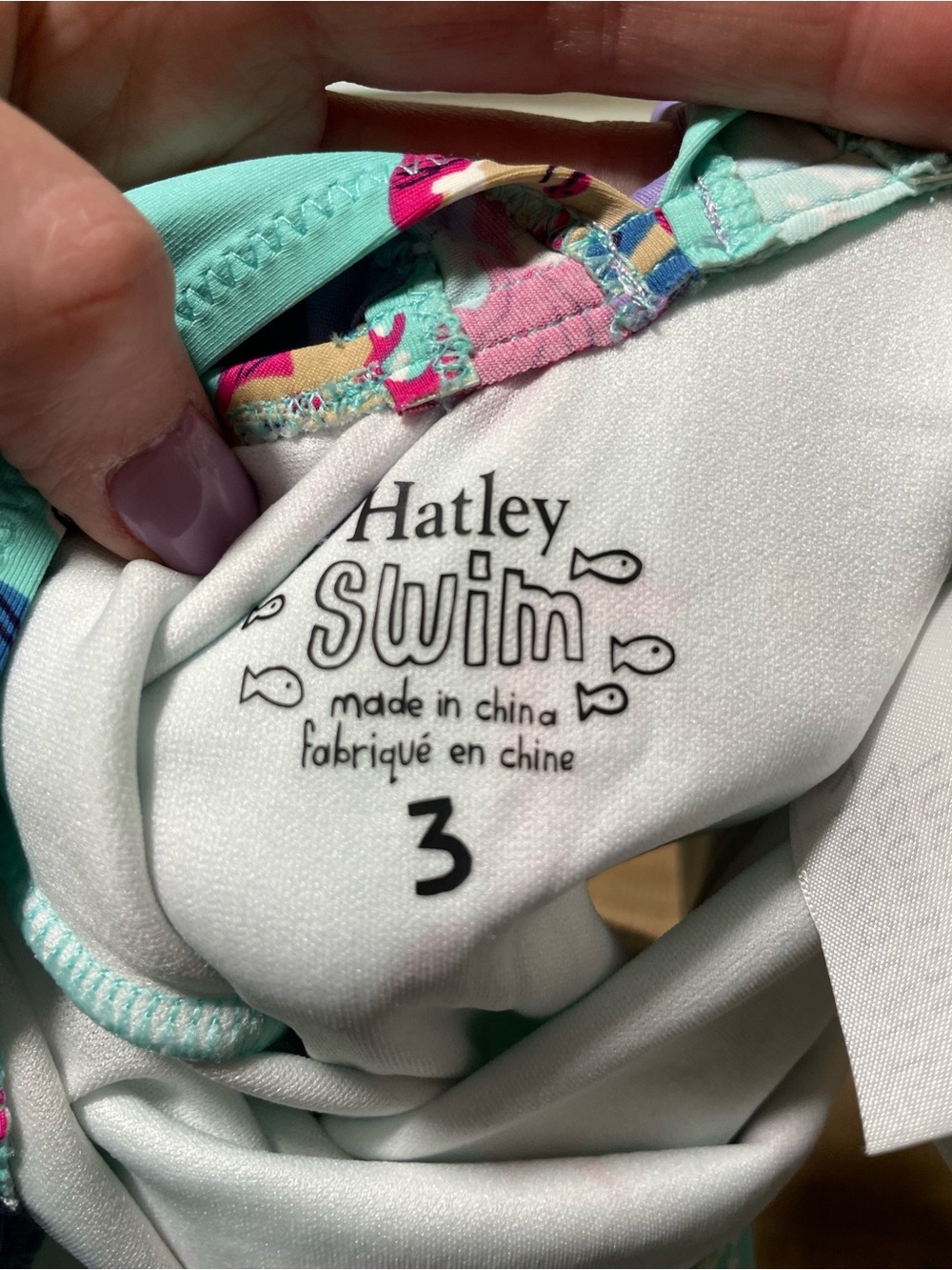 Hatley Toddler Girls' Turquoise Mermaid Print One-Piece Swimsuit - Kids Swim NeW - Picture 6 of 6